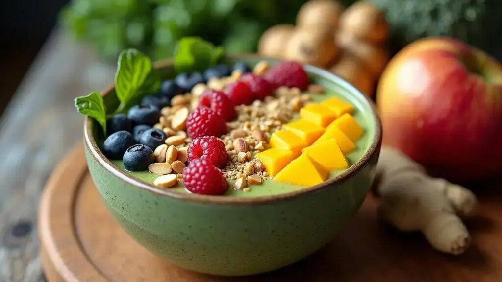 How to Make a Smoothie with Mango, Kale, and Ginger