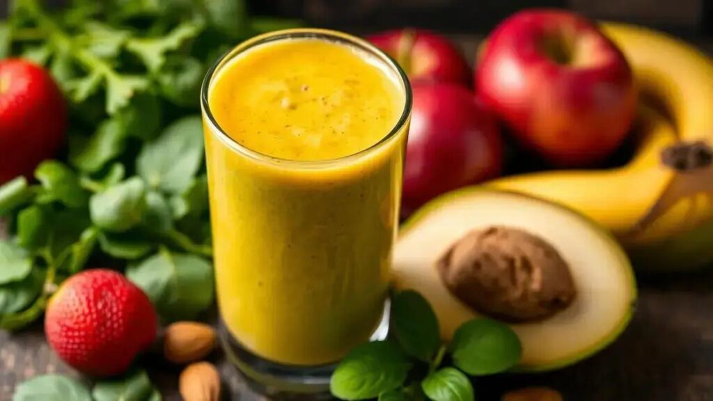 How to Make a Smoothie with Mango, Spinach, and Almond Butter
