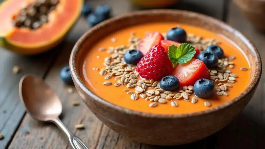 How to Make a Smoothie with Papaya and Flaxseeds Quickly