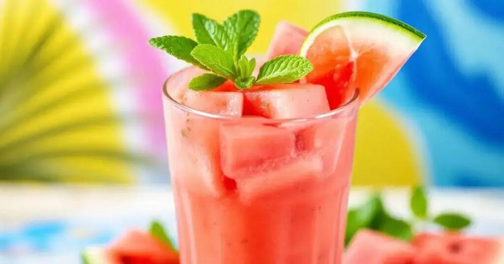 How to Make a Smoothie with Watermelon, Mint, and Lime