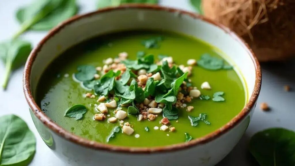 How to Prepare a Coconut and Spinach Detox Soup Delightfully