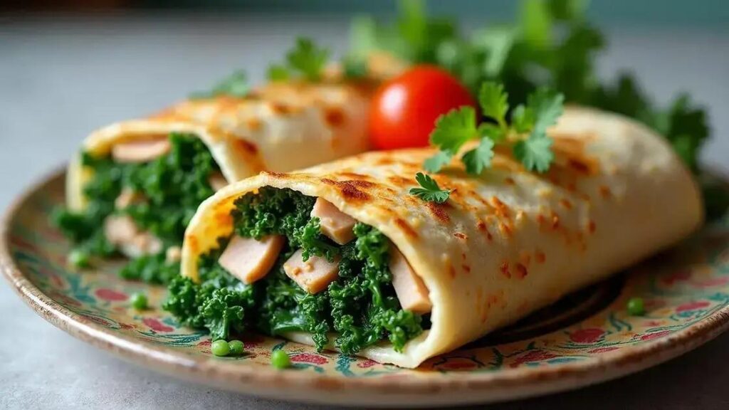 How to Prepare a High-Protein Breakfast Burrito with Kale and Turkey