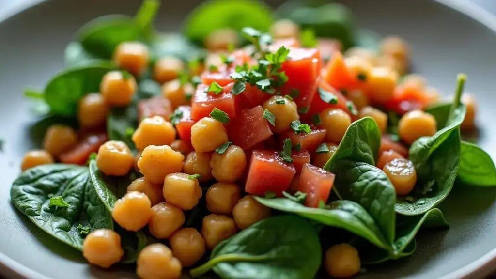 How to Prepare a High-Protein Chickpea and Spinach Bowl