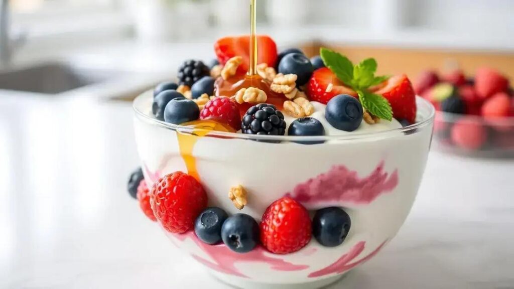 How to Prepare a High-Protein Greek Yogurt and Berry Bowl