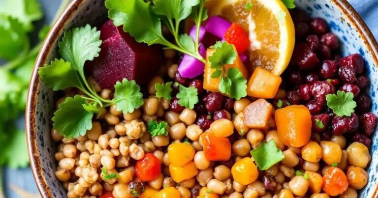 How to Prepare a High-Protein Lentil and Beet Bowl