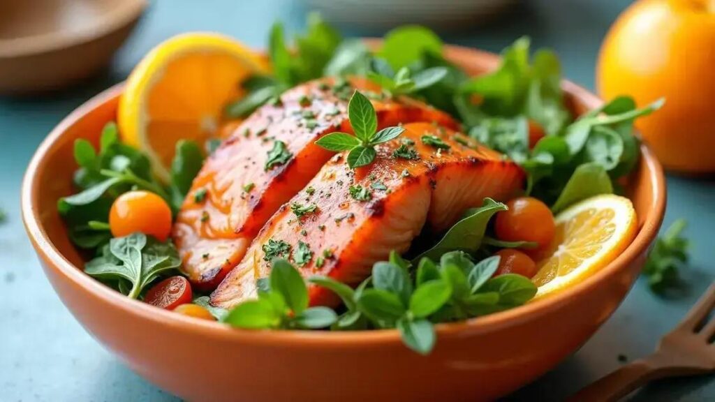 How to Prepare a High-Protein Salmon Salad with Citrus Dressing