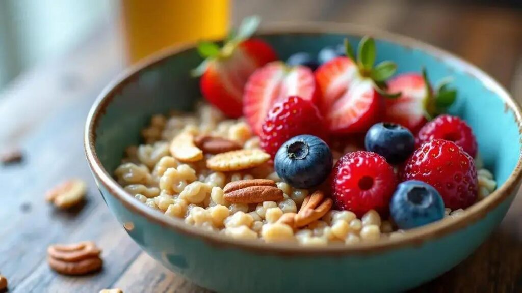 How to Prepare a Power Breakfast with Oatmeal, Nuts, and Berries