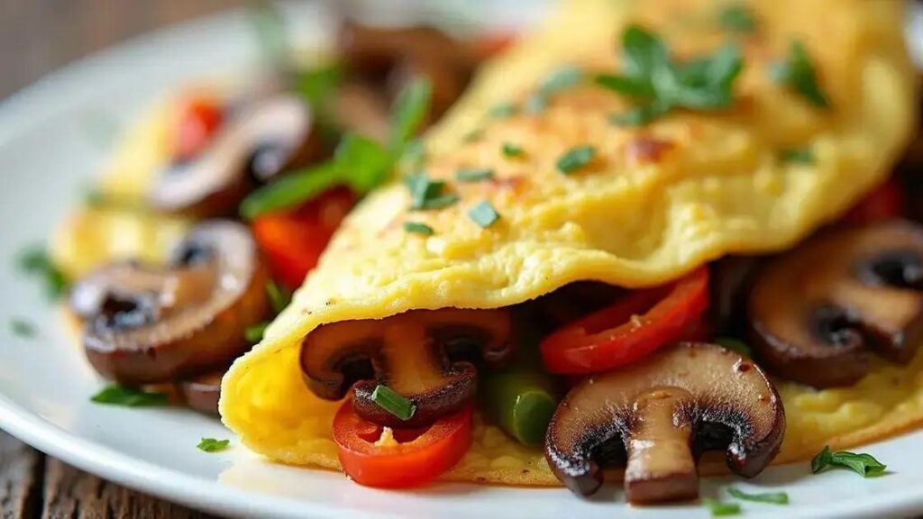 How to Prepare a Protein-Rich Omelet with Mushrooms