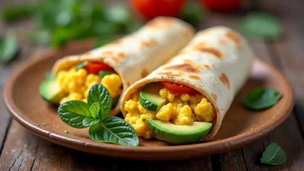 How to Prepare a Protein-Rich Scrambled Egg Wrap with Avocado
