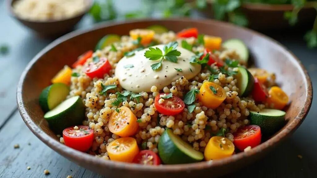 How to Prepare a Quinoa and Roasted Vegetable Bowl