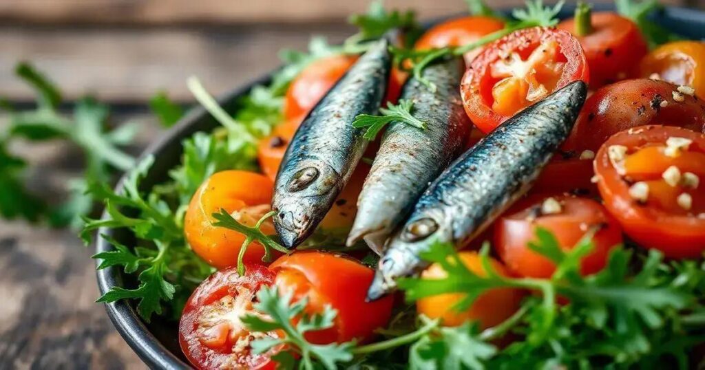 How to Prepare a Sardine and Tomato Salad with Arugula
