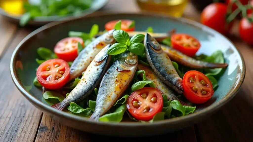 How to Prepare a Sardine and Tomato Salad with Olive Oil Dressing