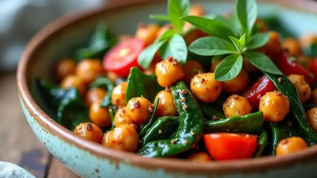How to Prepare a Spicy Chickpea and Spinach Stir-Fry