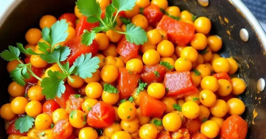 How to Prepare a Spicy Chickpea and Tomato Stir-Fry