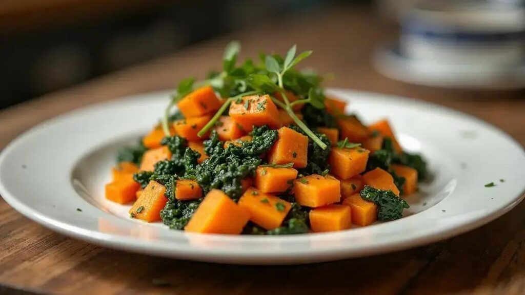 How to Prepare a Sweet Potato and Spinach Hash for Breakfast
