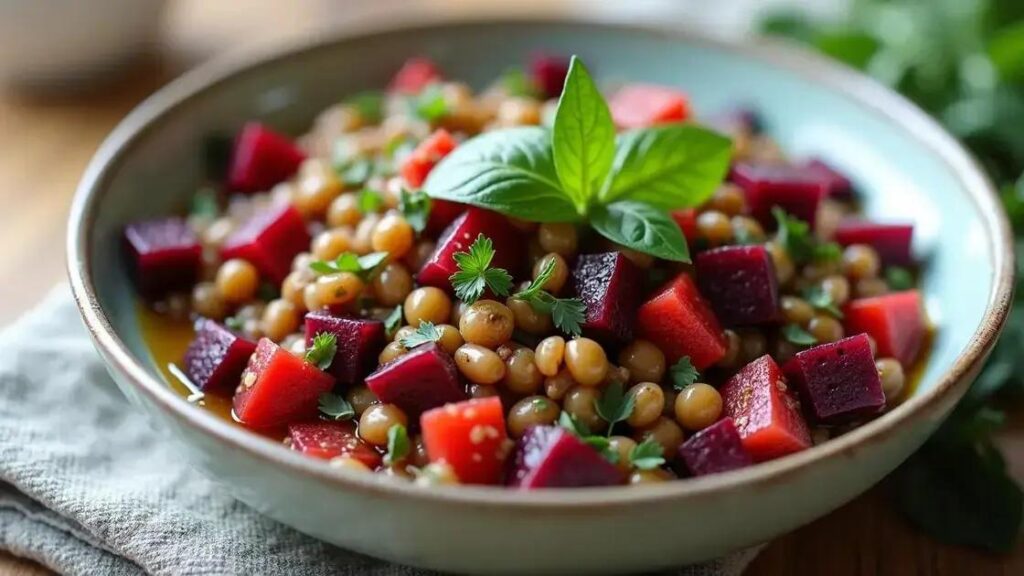 How to Prepare a Warm Lentil and Beet Salad for Hormonal Health