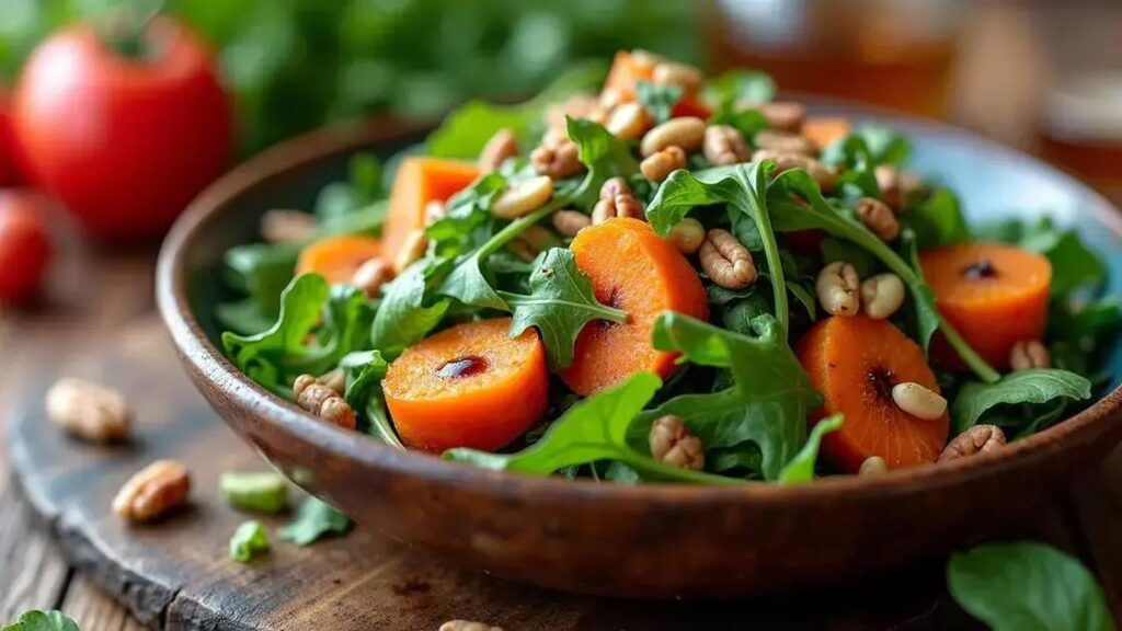 How to Prepare a Warm Sweet Potato and Arugula Salad for a Perfect Meal