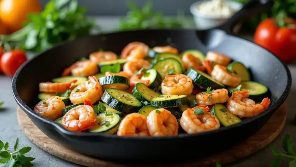 How to Prepare a Zucchini and Shrimp Skillet for Hormonal Health