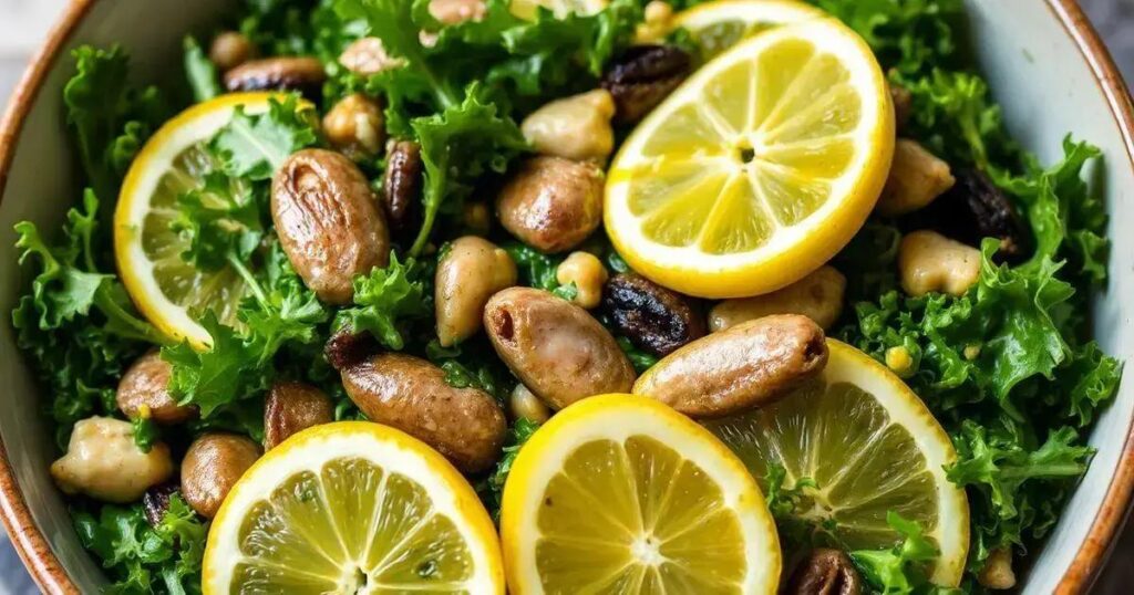 How to Prepare Sardine and Kale Salad with Lemon Olive Oil Dressing
