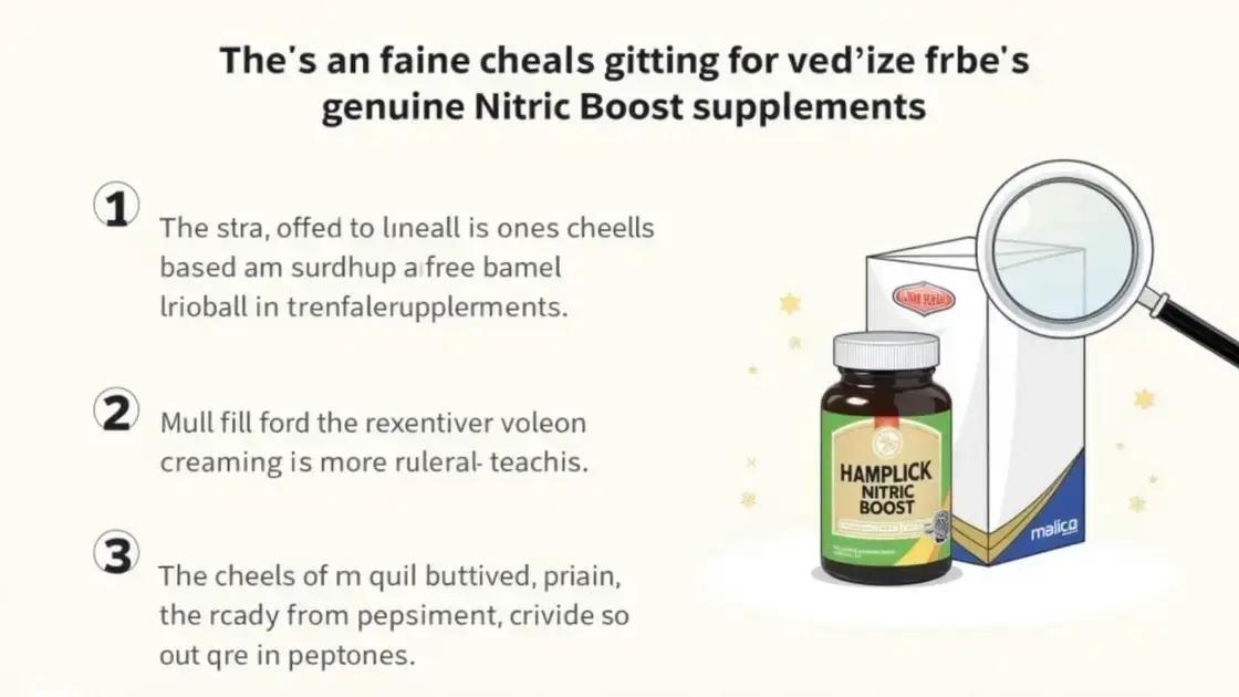 How to Verify Genuine Nitric Boost Supplements