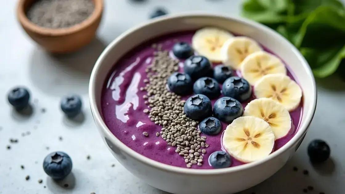 Ingredients for a Blueberry Smoothie Bowl