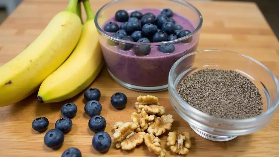 Ingredients for a Blueberry Walnut Smoothie Bowl