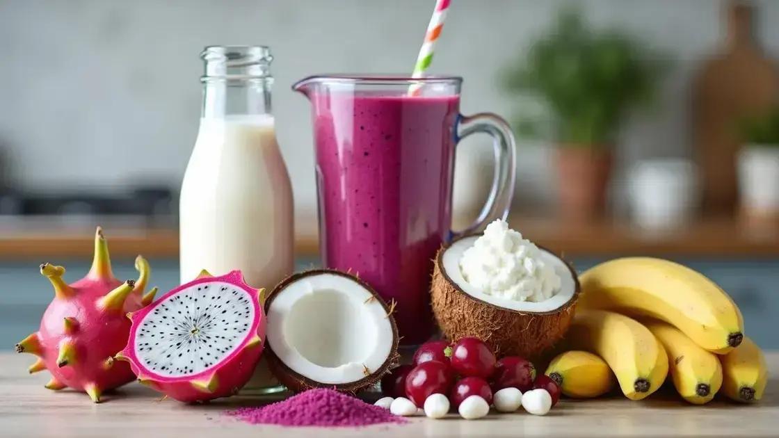 Ingredients for a Dragon Fruit Smoothie