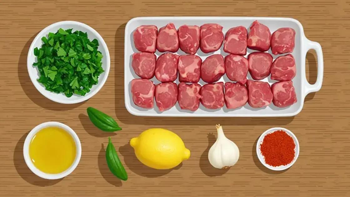 Ingredients for Grilled Lamb Skewers