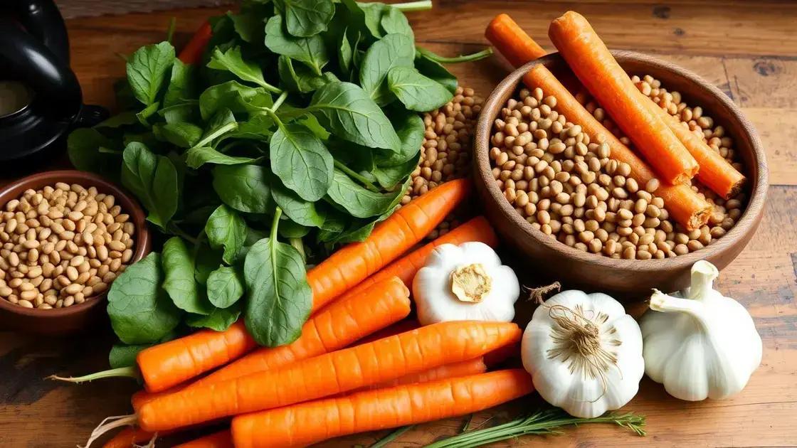 Ingredients for High-Protein Lentil Soup