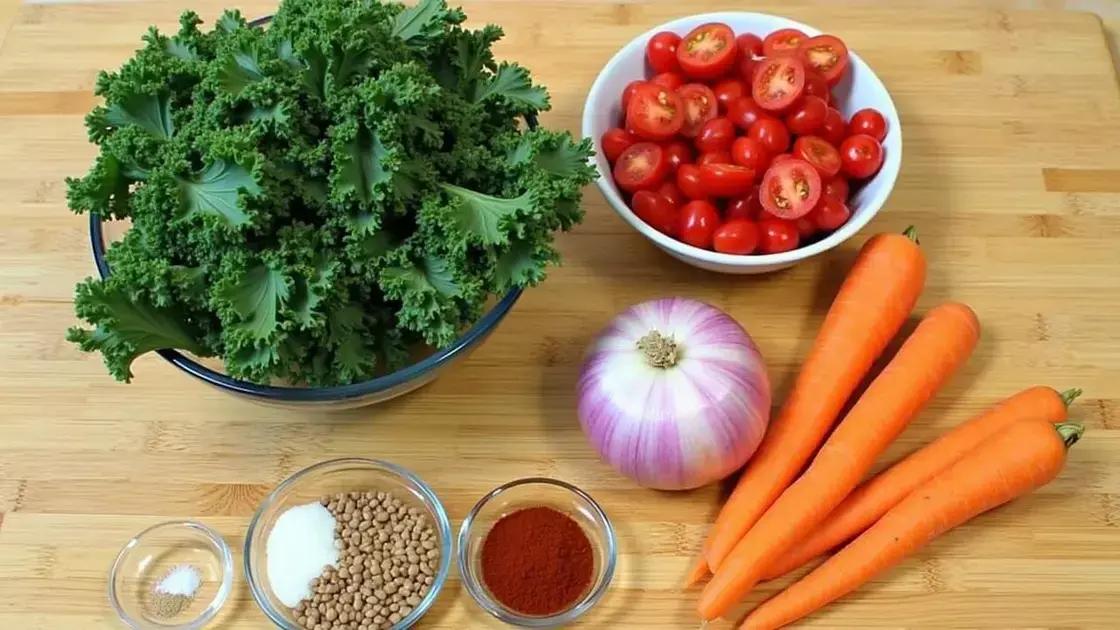 Ingredients for Lentil and Kale Stew