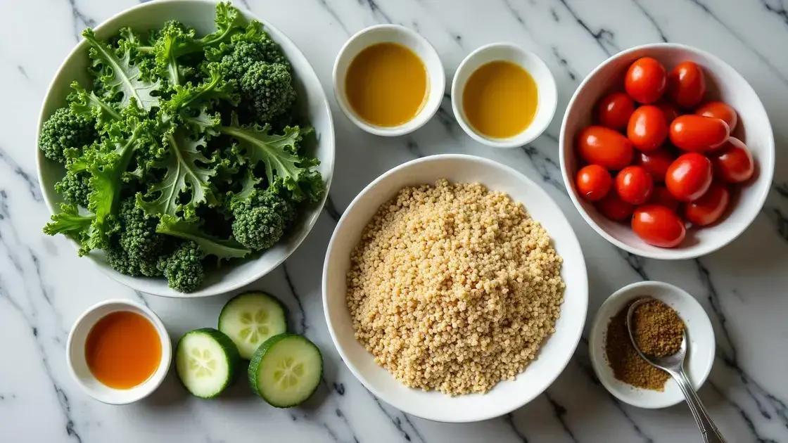 Ingredients for Quinoa and Kale Salad