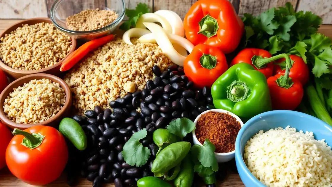 Ingredients for Spicy Black Bean and Quinoa Stew