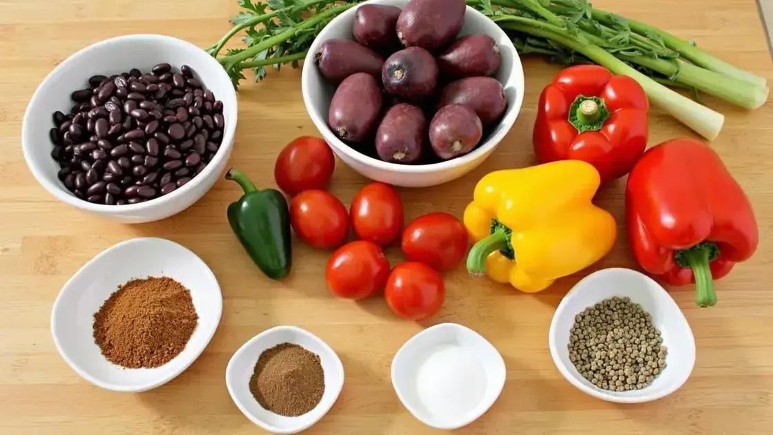 Ingredients for Spicy Black Bean and Sweet Potato Chili