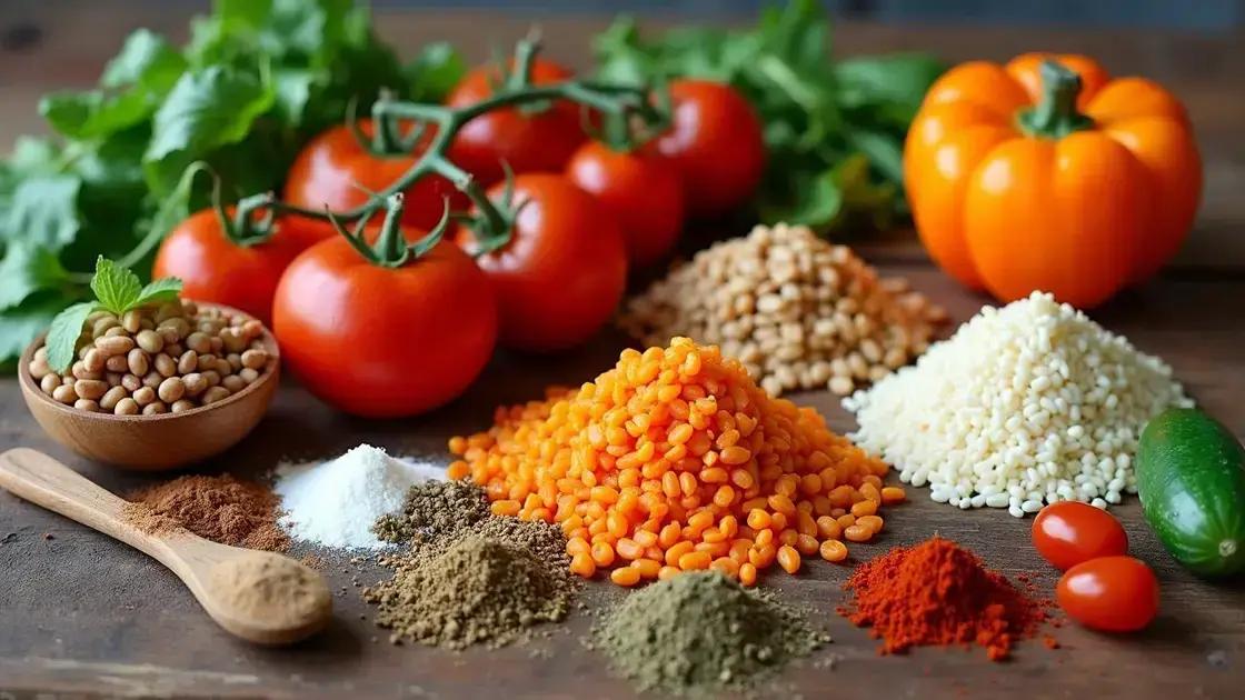Ingredients for Spicy Lentil and Tomato Stew