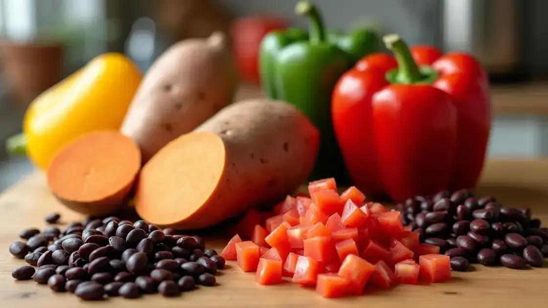 Ingredients for Sweet Potato and Black Bean Chili