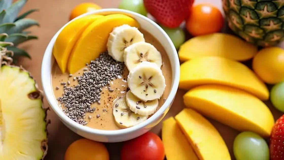 Ingredients Needed for a Tropical Smoothie Bowl