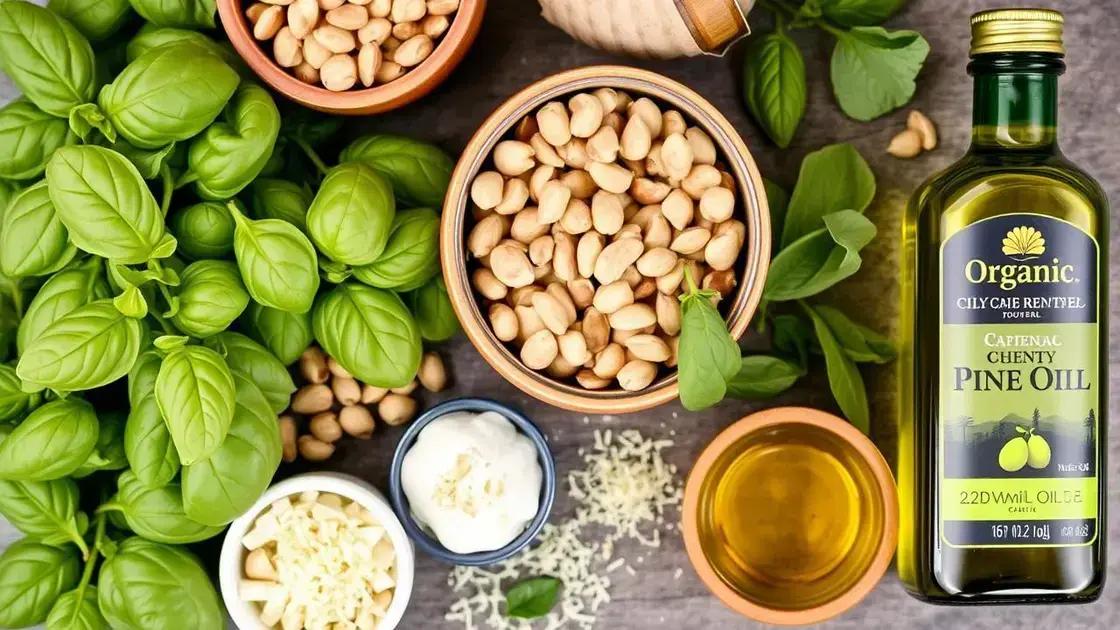 Ingredients Needed for Natural Pesto