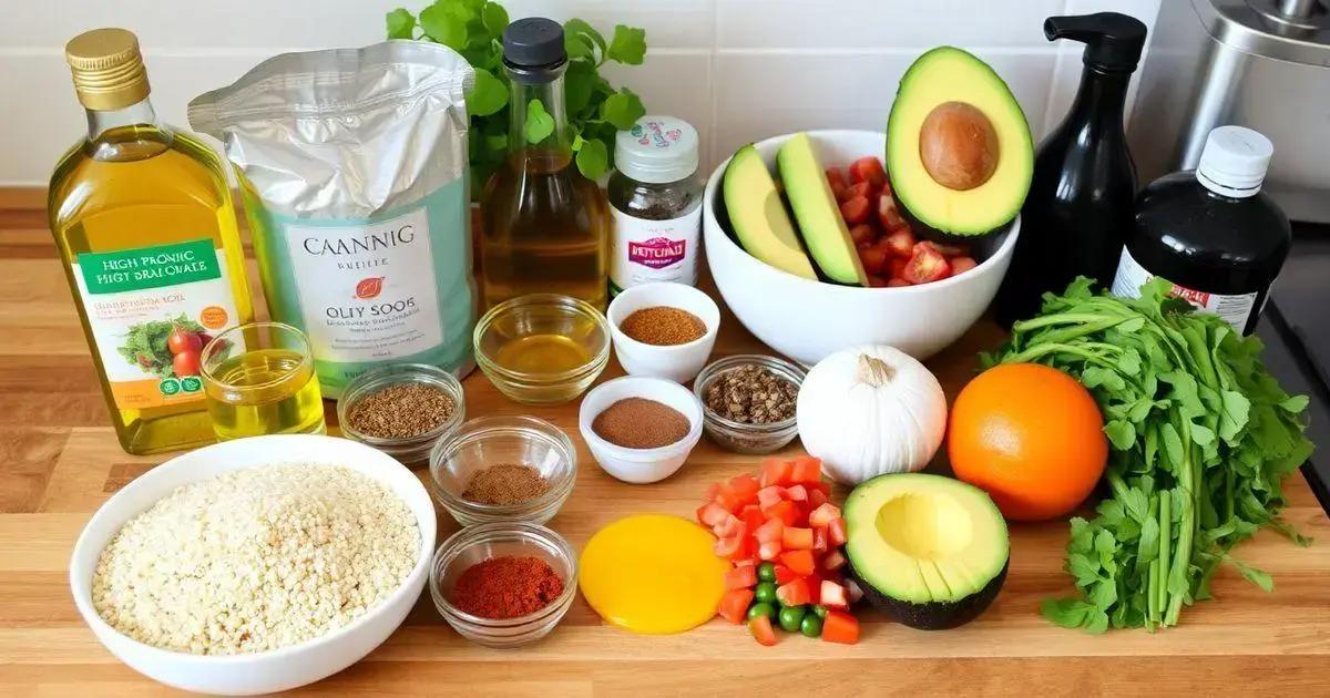 Ingredients Needed for Quinoa and Eggs