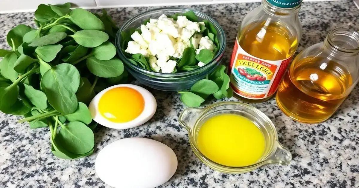 Ingredients Needed for Spinach and Feta Stuffed Omelet