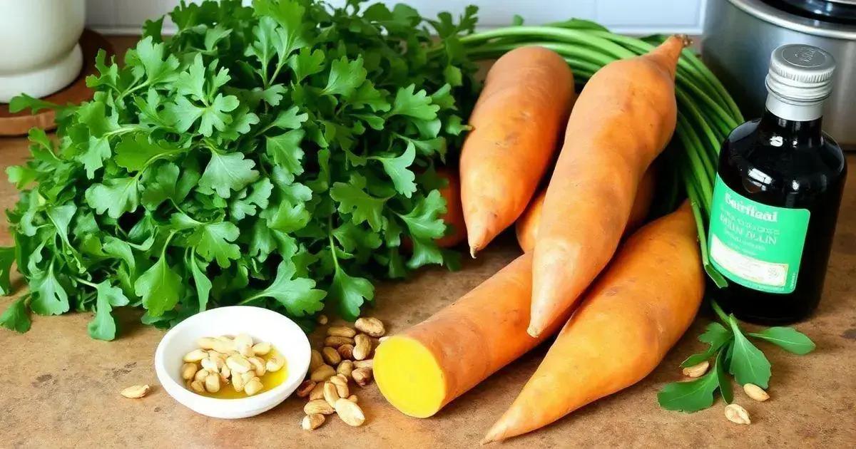 Key Ingredients for Sweet Potato and Arugula Salad