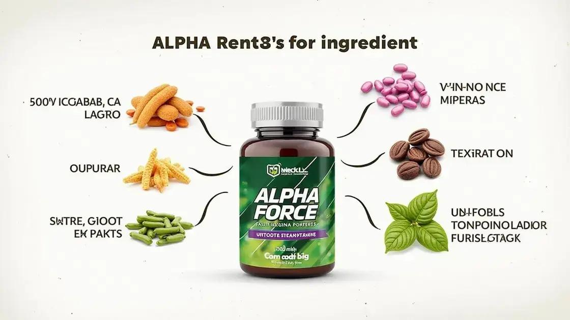 Key Ingredients of Alpha Force