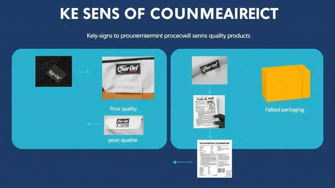 Key Signs of Counterfeit Products
