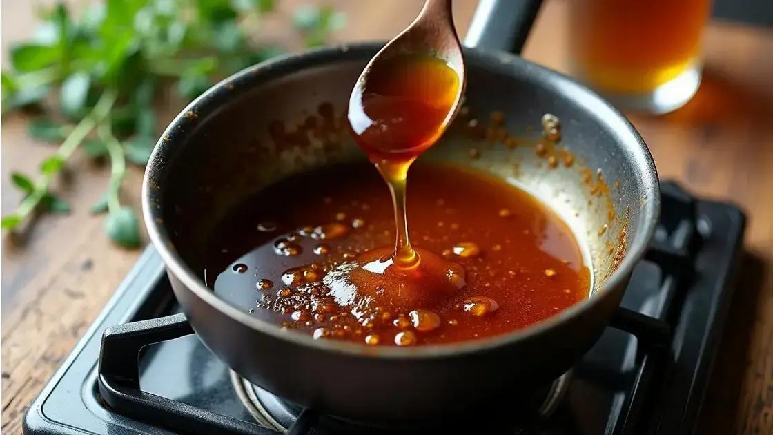 Making the Honey Balsamic Glaze