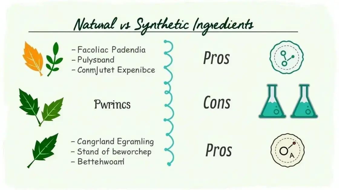 Natural Ingredients vs. Synthetic