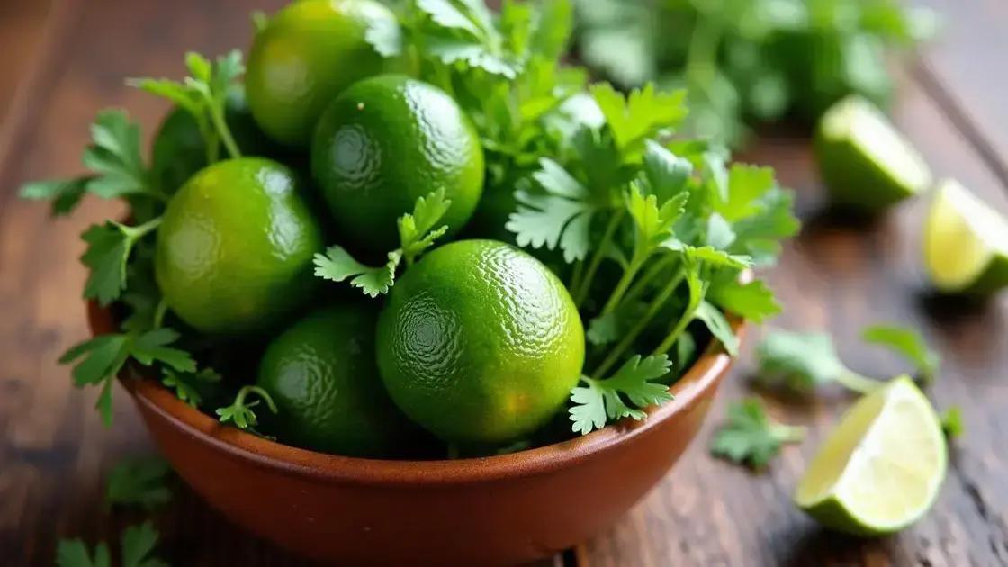 Nutritional benefits of cilantro and lime