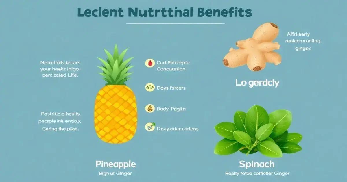 Nutritional Benefits of Pineapple, Ginger, and Spinach