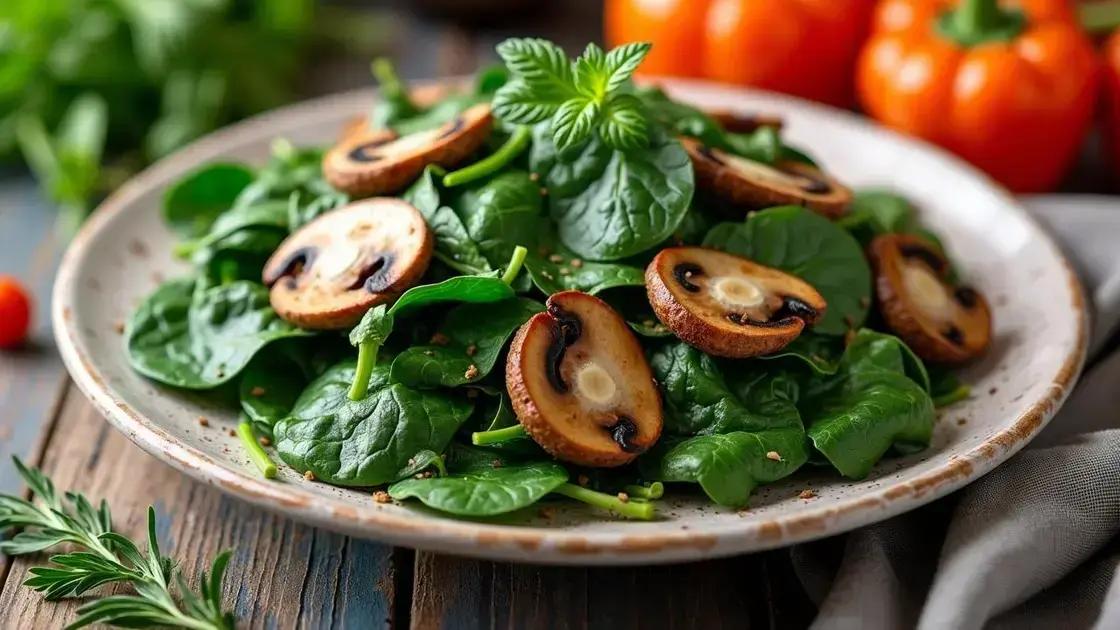Nutritional Benefits of Spinach and Mushrooms