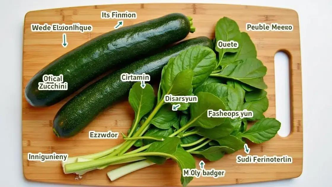 Nutritional Benefits of Zucchini and Spinach