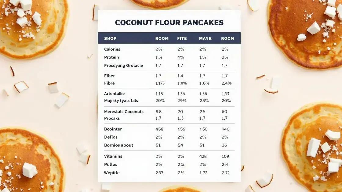 Nutritional Profile of Coconut Flour Pancakes