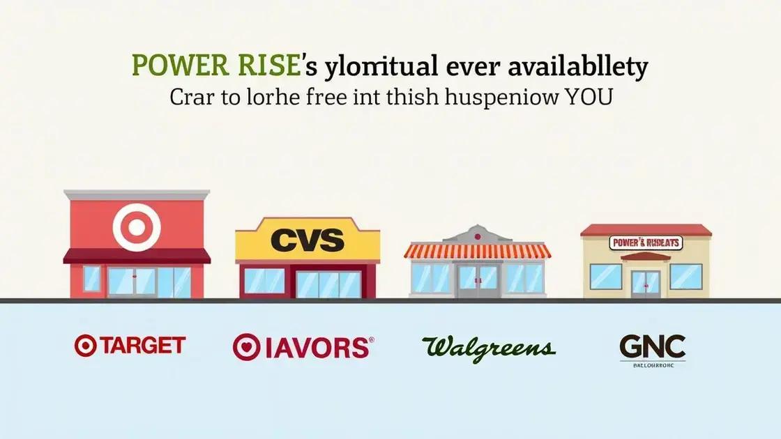 Physical Stores Selling POWER RISE
